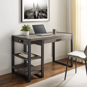 Wooden Computer Desk - Charcoal